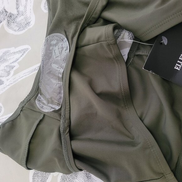 Ellen Tracy Hi Cut Full Coverage Olive Green Bikini Bottoms Size 10 NWT - Picture 7 of 8